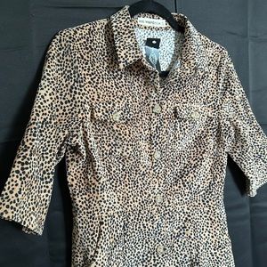 Leopard Print Shirt Dress